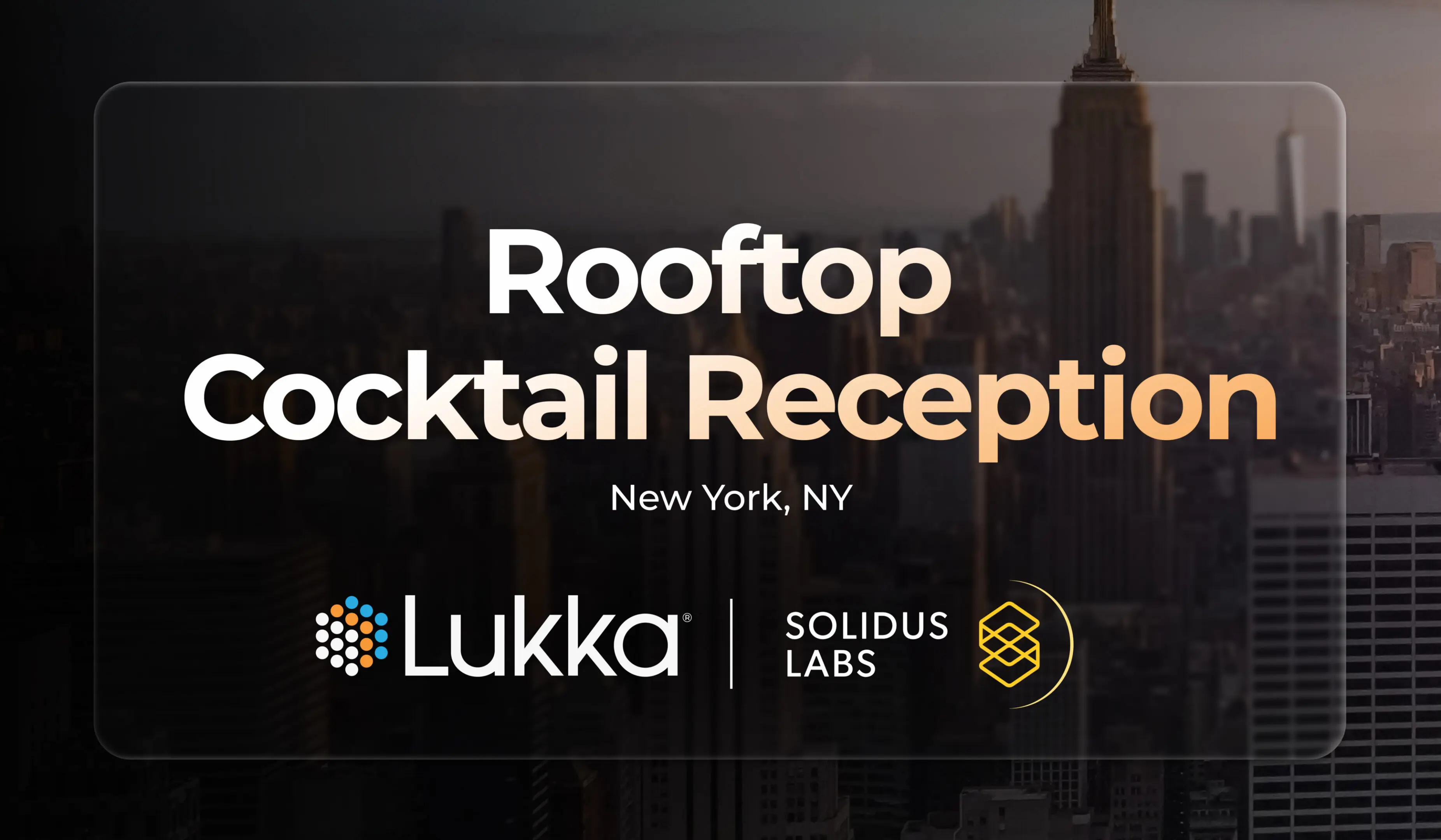 Rooftop  Cocktail Reception
